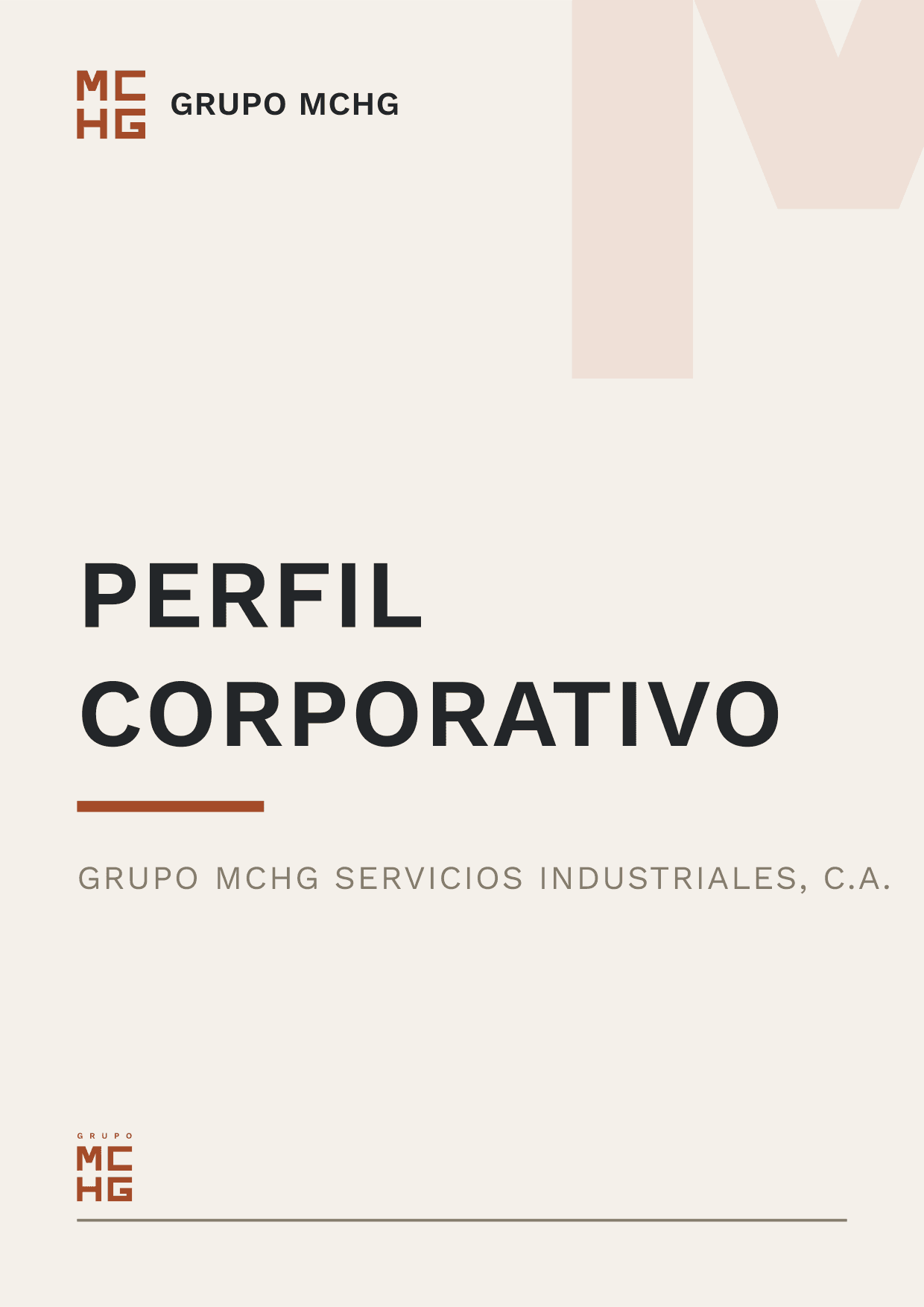 Cover of the Grupo MCHG corporate brochure